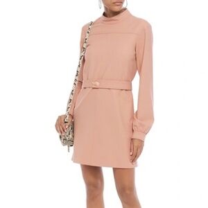 Victoria Beckham Belted Twill Mini Dress